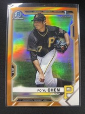 2021 Bowman Chrome - Prospects Po-Yu Chen #BCP-223 Orange Refractor /75 RC