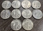 1941-1947 PDS UNCIRCULATED BU Walking Liberty Half Dollars Collection, 10 Coins