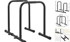  Dip Station Functional Heavy Duty Dip Stands Fitness Workout Dip bar Black