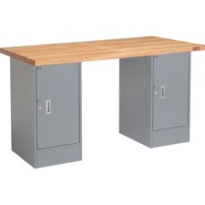 72"W x 24"D Workbench 1-3/4" Square Edge Maple Top Cabinet/Cabinet