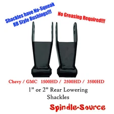 1" -2" Drop Shackles FOR 99 - 07 Chevy Silverado GMC Sierra 1500HD 2500HD 3500HD