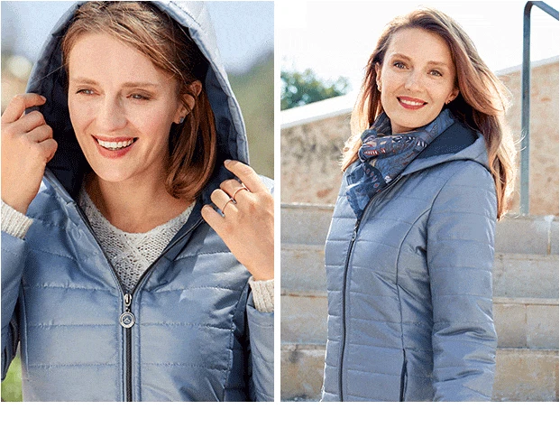 Doudoune gris top clair femme