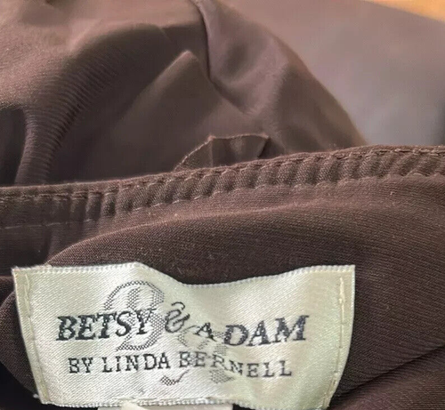 Betsy & Adam by Linda Bernell Black Ruffle Dress Size 6- Made in USA - Picture 4 of 5