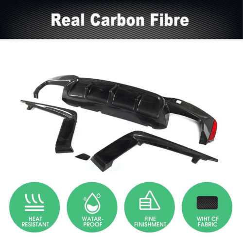 Se adapta a BMW G30 G38 M-SPORT carbono difusor trasero difusor trasero aleta divisor - Imagen 6 de 12