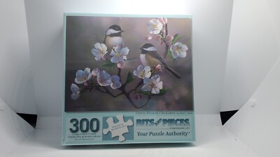 Your Puzzle Authority Cherry Blossom Chickadees Puzzle 300 Pieces