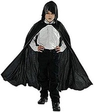 Amscan Child Black Vampire Hooded Cape 1 Size Fits Most NEW