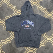 London England Gray Sweatshirt Hoodie Size Large