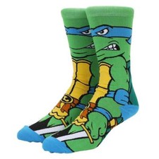 Teenage Mutant Ninja Turtles Official TMNT Leonardo 360 Character Socks