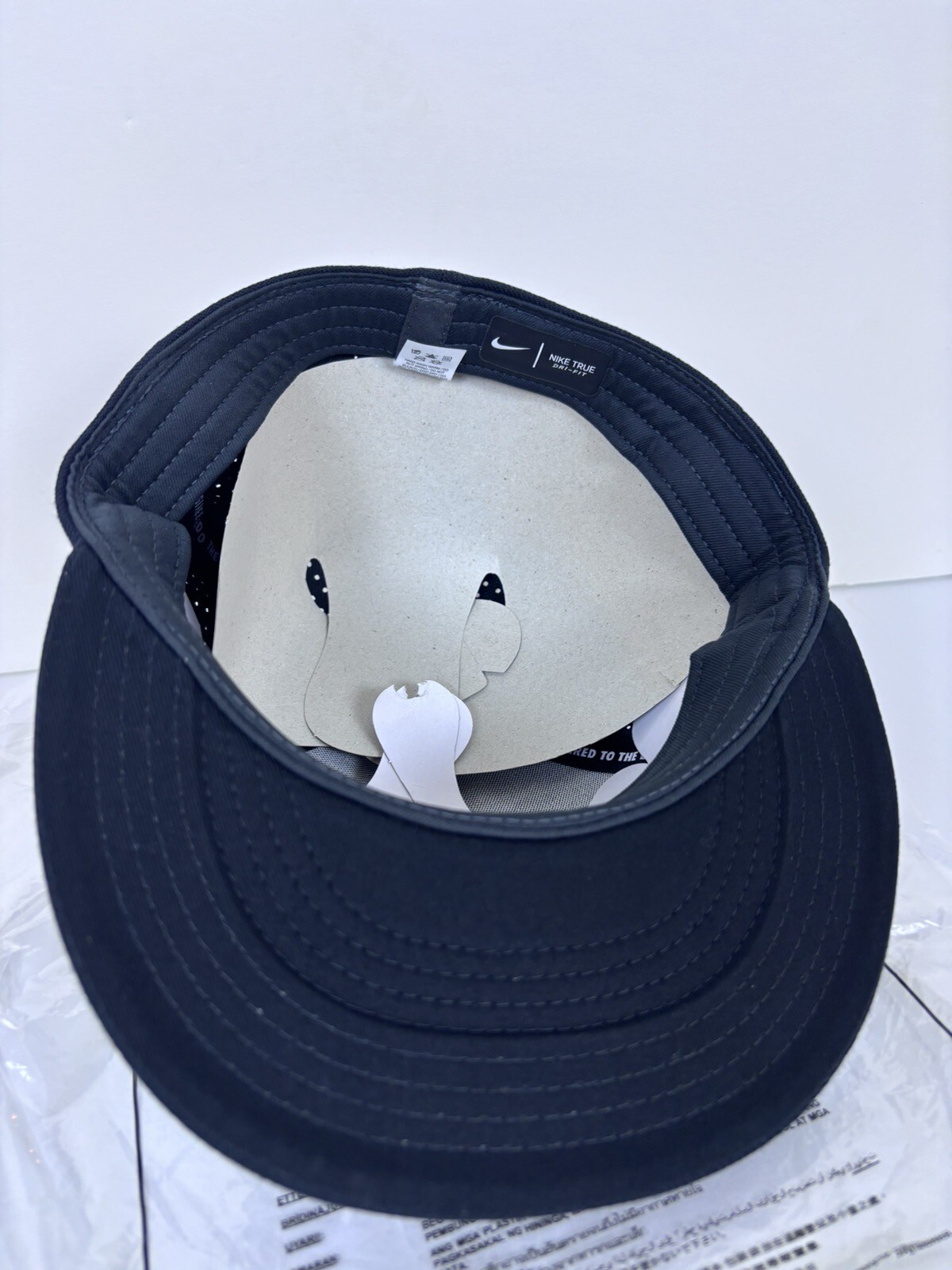 Nike True Vapor Swoosh Flex Cap Unisex M/L Black Fitted Hat StretchFit Flat Bill