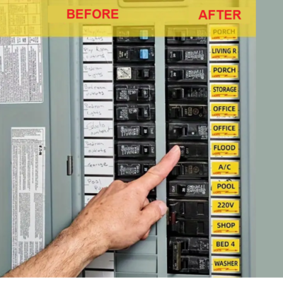 128 Circuit Breaker Labels-NEVER Flip the Wrong Breaker Again