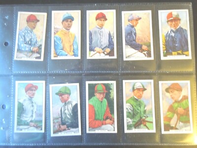 gallaher cigarette cards value 1936 Gallaher FAMOUS JOCKEYS complete set 48 cards Tobacco Cigarette card