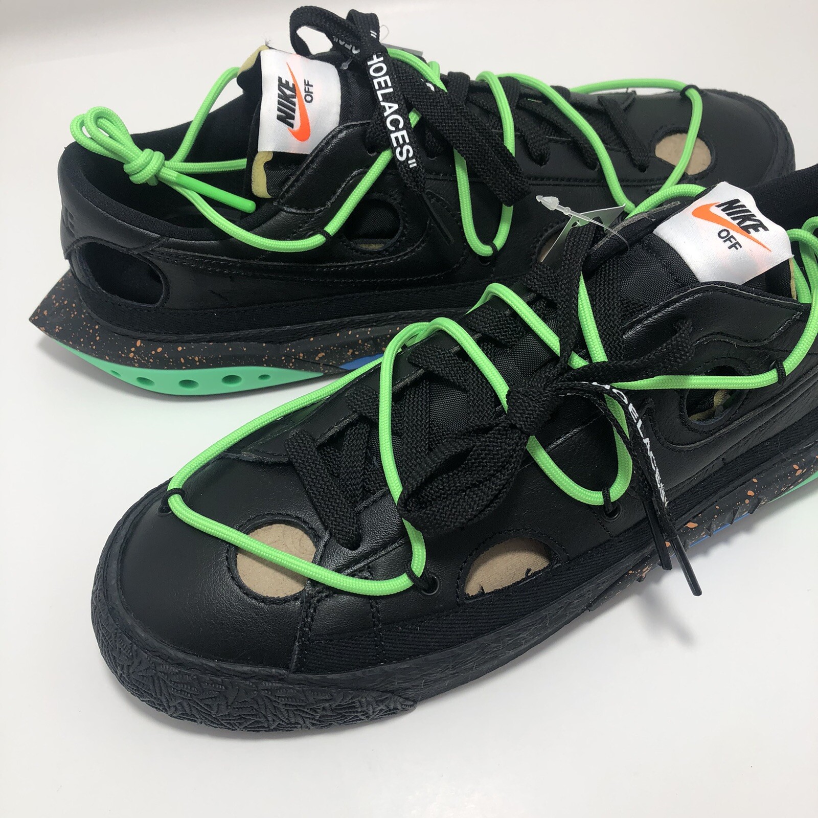 OFF WHITE X NIKE NUOVO Nike x Off White Blazer Low 77 Electro Green DH7863 001 uomo 10 5
