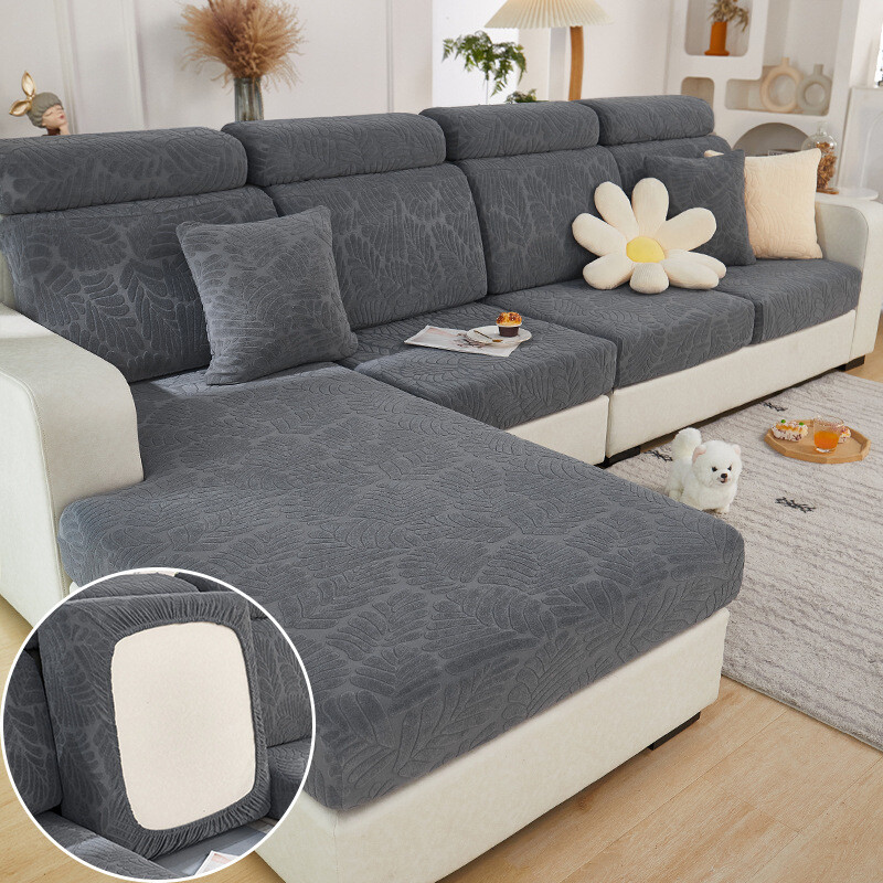 Universal Couch Cushion Cover for L Shape Sectional Sofa Chaise