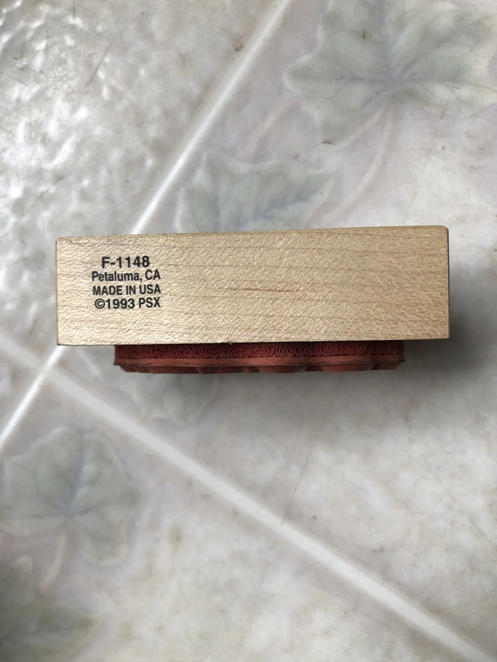 Sello de goma PSX Designs Feliz día de San Valentín F1148 1993 escritura de madera #BJ144 Foto 2 de 3