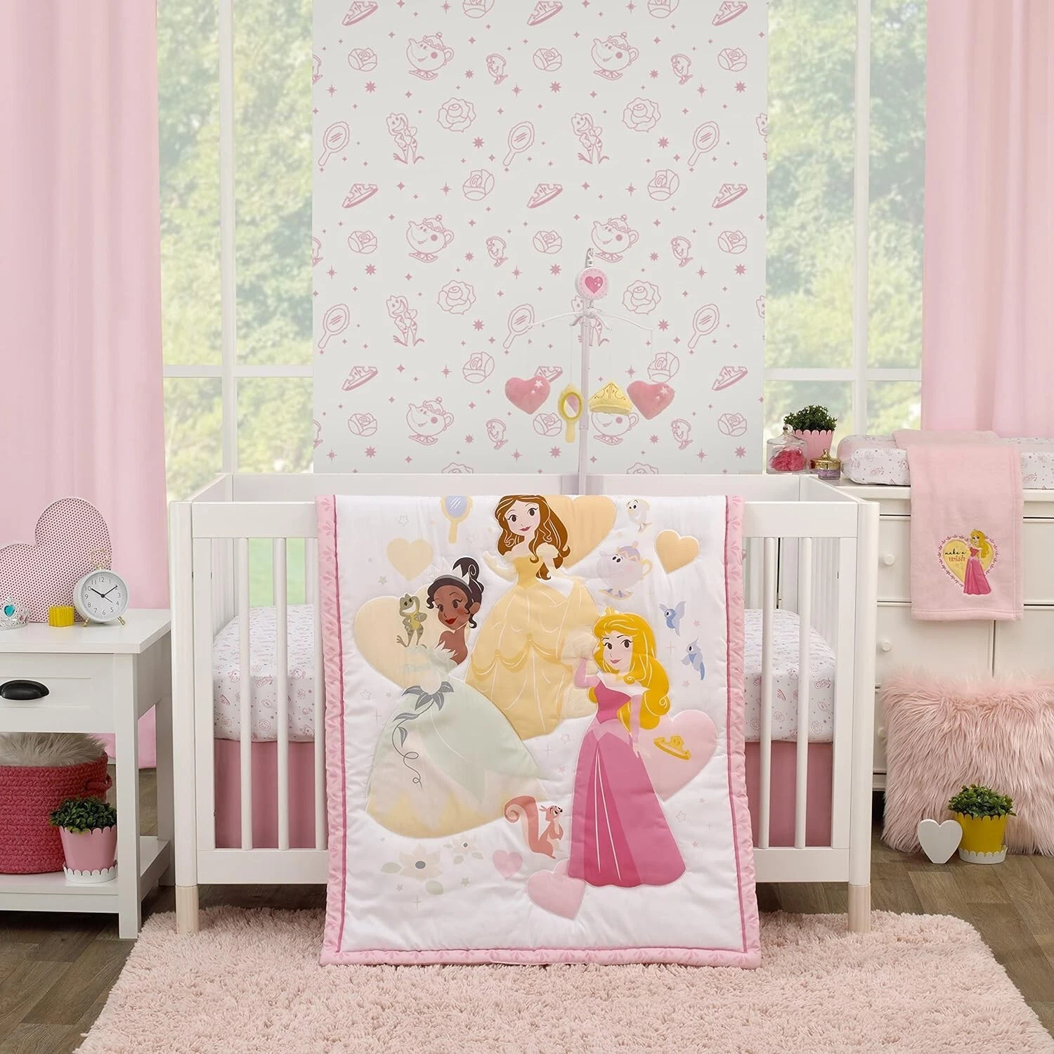 Disney Make A Wish Crib Bedding Set - 3pc Make a Wish Multi Princess Pink (shed)
Opens in a new wind