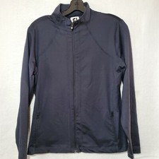 Footjoy Jacket Women's Medium Nylon Spandex Black Full Zip FJ