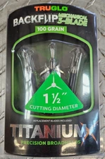 TruGlo - Titanium Mechanical Broadhead - 3 Blade - 100gr - 1.5" cut