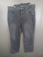 Old Navy O.G. Straight Hi Waist Womens Jeans Size 18 Small Spot Button Fly