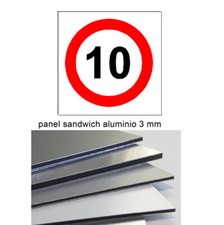 Limite Velocità 10, Cartello Pannello Sandwich Alluminio 3 Mm Spessore