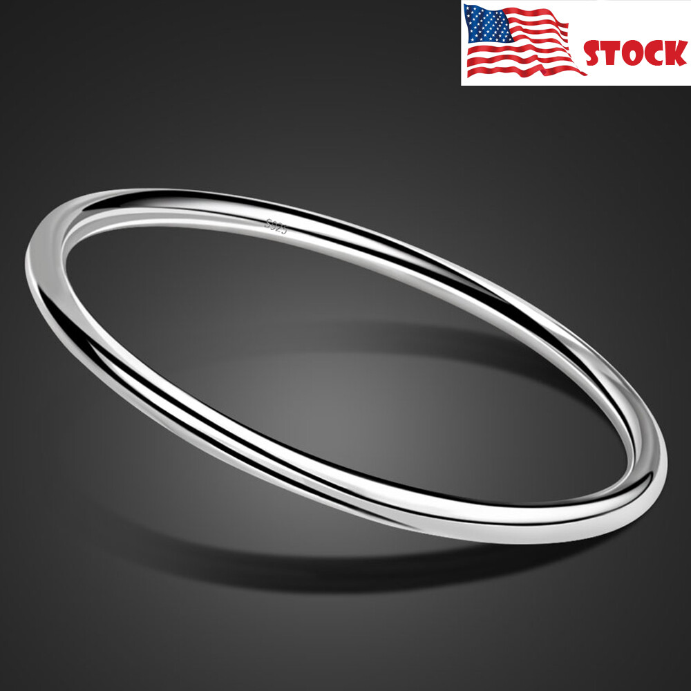 アクセサリー UNKNOWN. U227 \"NORM/4mm \"BANGLE / SILVER Amazon.com: Saris and Things 925 Sterling Silver 4mm Bangle