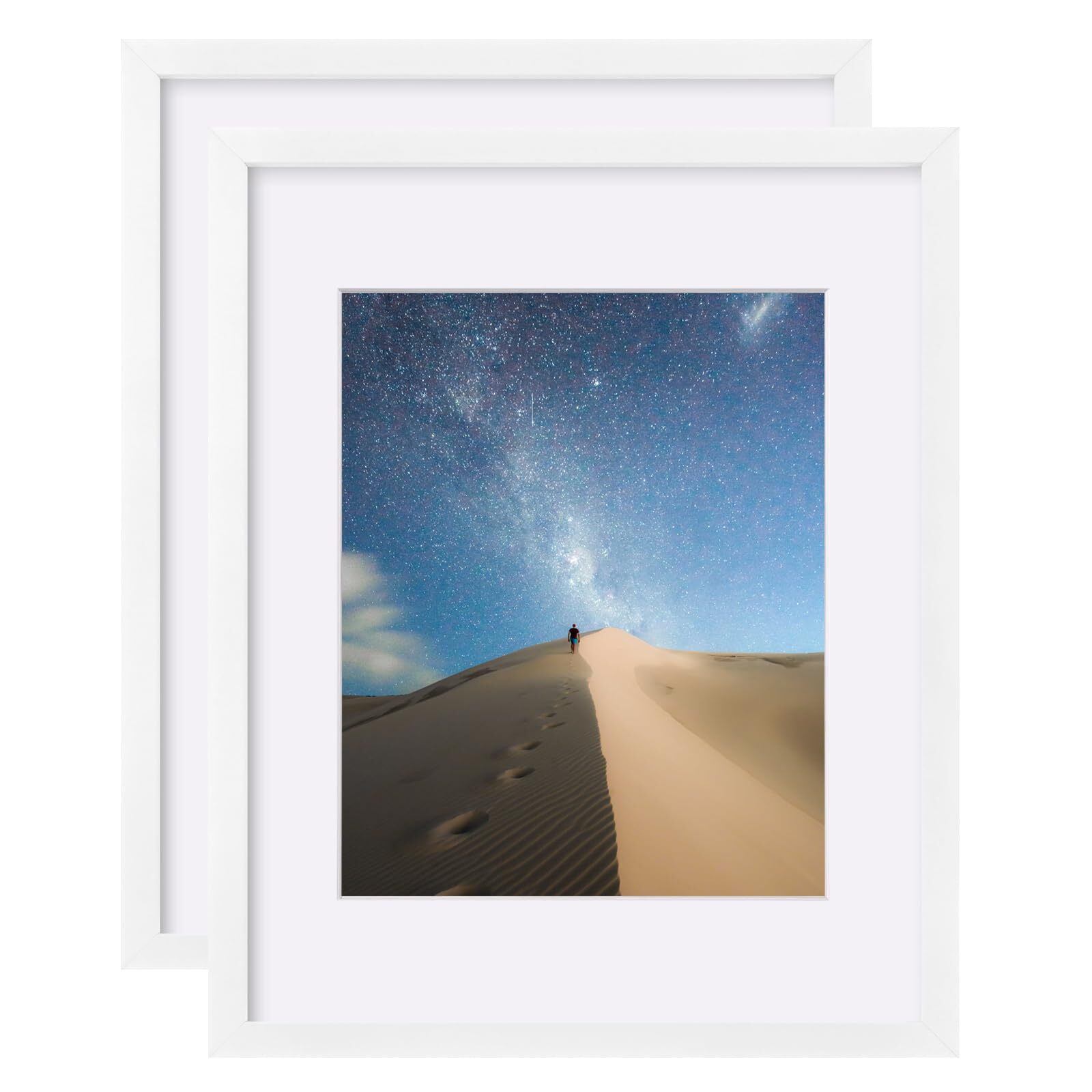 11x14 Picture Frames White, Photo Frames with Plexiglass for Picture 8x10 wit...-image