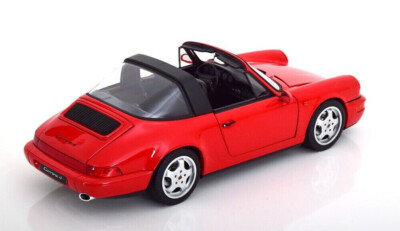 Porsche 911 964 Carrera 4 Targa Red 1990 Norev 187325 1:18 Red