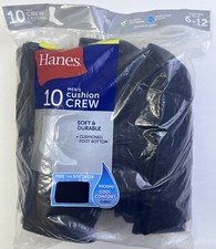 Hanes Men  s Cushion Crew Socks 10 Pairs Shoes Size 6-12 NWT