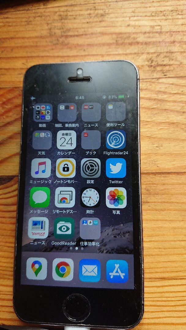 iPhone5s スペースグレイ ジャンクアート junk009 ジャンク】iPhone 5s スペースグレイ｜通電不可／動作・容量不明
