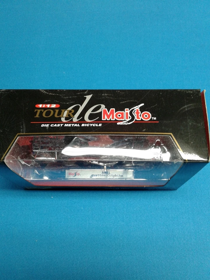 Bicicleta diecast escala 1:12 tour de maisto audi quattro citybike Foto 3 de 3