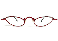 Vintage la Eyeworks Eyeglasses Frames TWIT 487 Polished Red Cat Eye 45-22-130