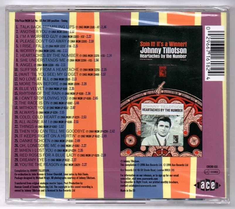 Johnny Tillotsen - You're The Reason-Best Of The MGM Years,30 Titel/CD Neuware - Bild 2 von 2