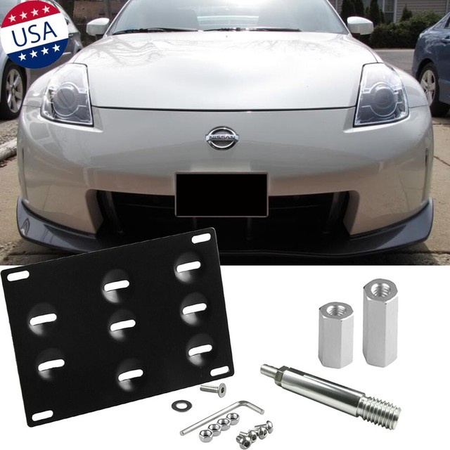 JDM Front Bumper Tow Hook License Plate Mount Bracket For Nissan 350Z 20052009 eBay