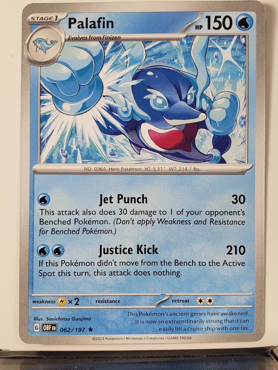 EXCLUSIVE Palafin 062/197 NM - RARE Non Holo Promo Obsidian Flames