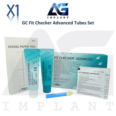 Dental VPS Fit Checker Advanced Tubes Set White Color Metal Based Restorations
