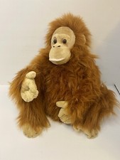 FAO Schwarz Orangutan Ape Monkey 16  Plush Stuffed Animal Realistic Toys R Us