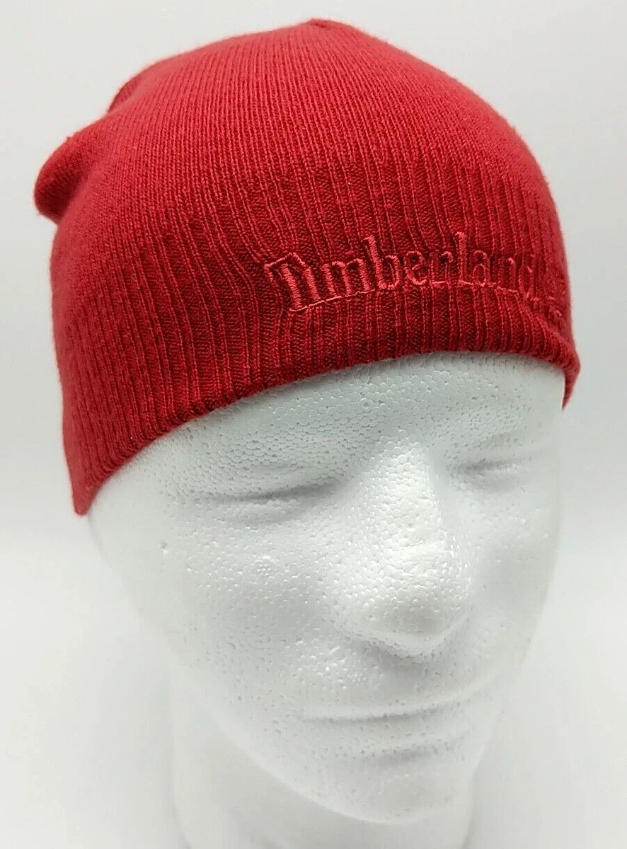 red timberland beanie