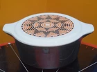 VINTAGE PYREX PUEBLO 2-1/2 QUART MIXING BOWL + LID 475-8