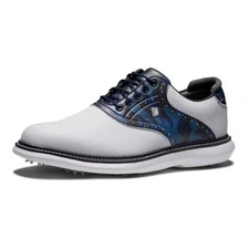  Men's Golf Shoes 8 White/Navy Camo