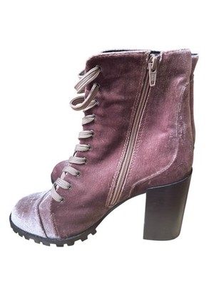 Steve Madden Boots Velvet Lace Fairy Grunge Boho Moto Chic Sz10