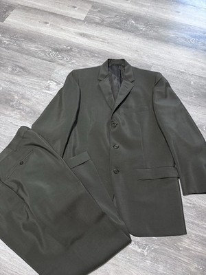 Men s Custom Hart Schaffner & Marx 2 Piece Dark Gray Suit HSM 100s 