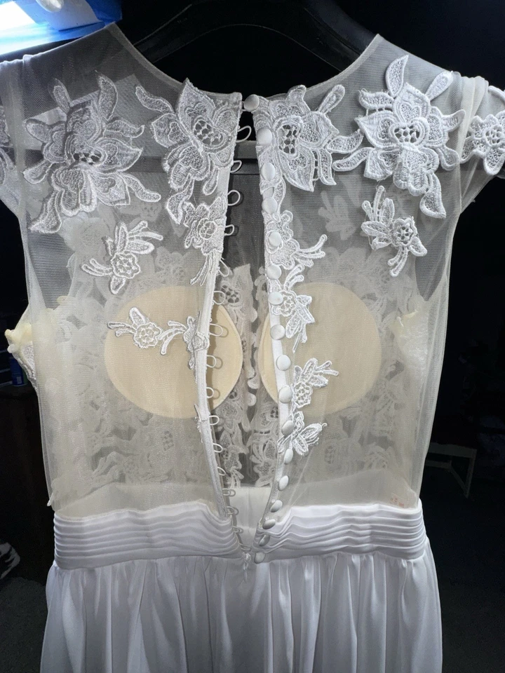 Vestido de novia chino tradicional Chuangyi Kongjian blanco talla 9 Foto 3 de 4