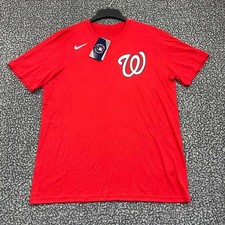Nike Dri-Fit Shirt Men Large Washington Nationals Short Sleeve Crew Neck New L
