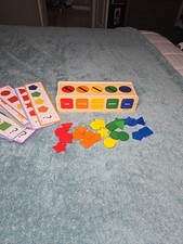 Montessori Toys Color Shape Sorting Learning Matching Box