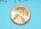 1942    CHOICE    BRILLIANT   RED UNCIRCULATED  WHEAT CENT #5