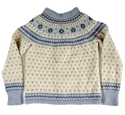 Vintage Paul Mage Hand Knit 100% Wool Danish Fair Isle Ski Sweater