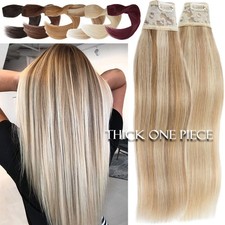 HOT 100 Remy Human Hair Extensions Clip In 3/4 Full Head U-Shape Weft One Piece