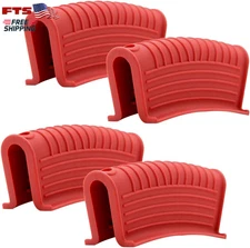 Silicone Hot Pan Handle Holders Heat Resistant Non Slip Skillet Sleeve 4 Pack Re