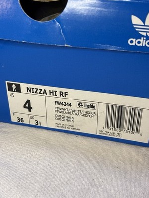 Adidas Nizza HI RF White FW4244 Men's Size 4 NIB Hi Top Leather | eBay