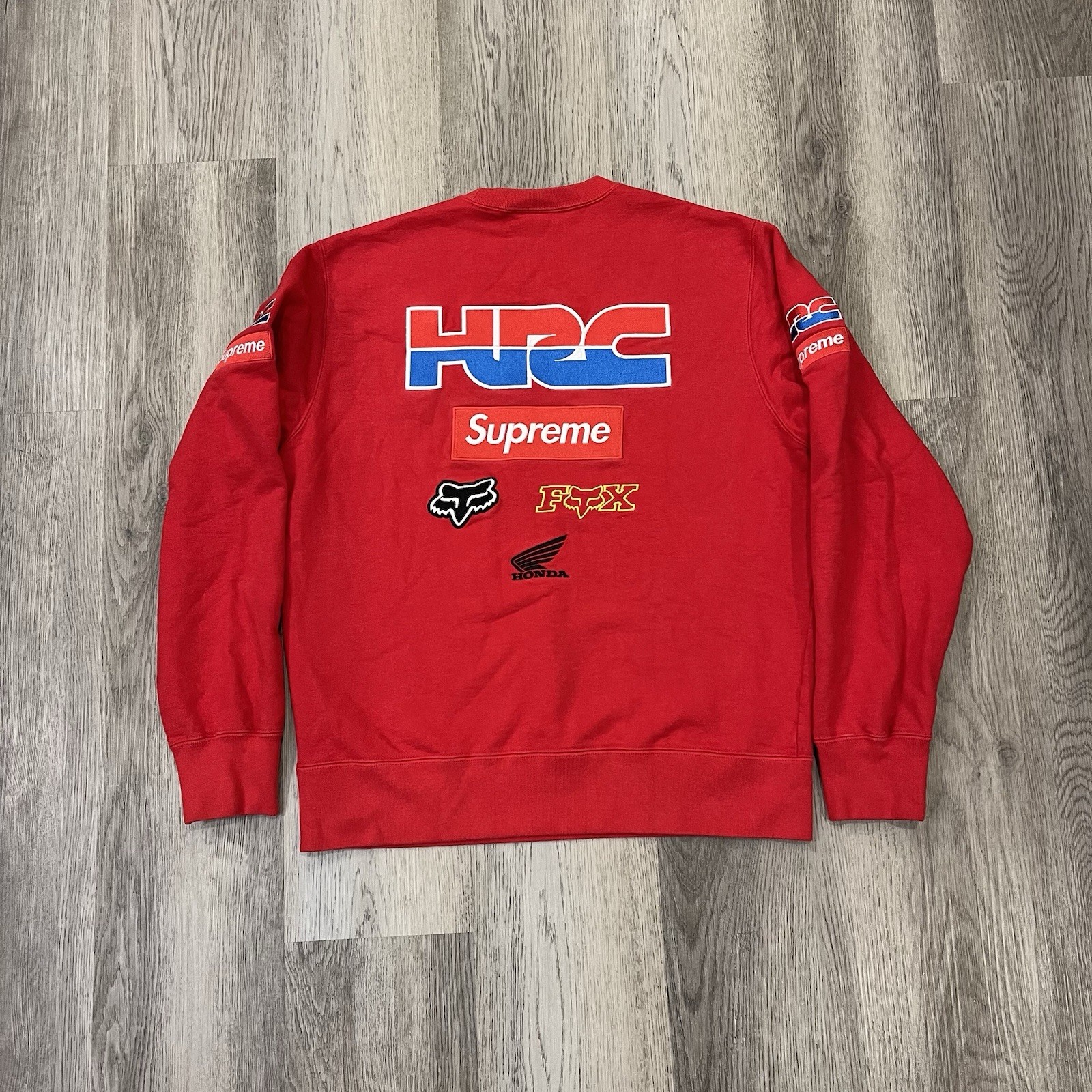 Supreme Honda Fox Racing Crewneck Red Size Medium Pul… - Gem