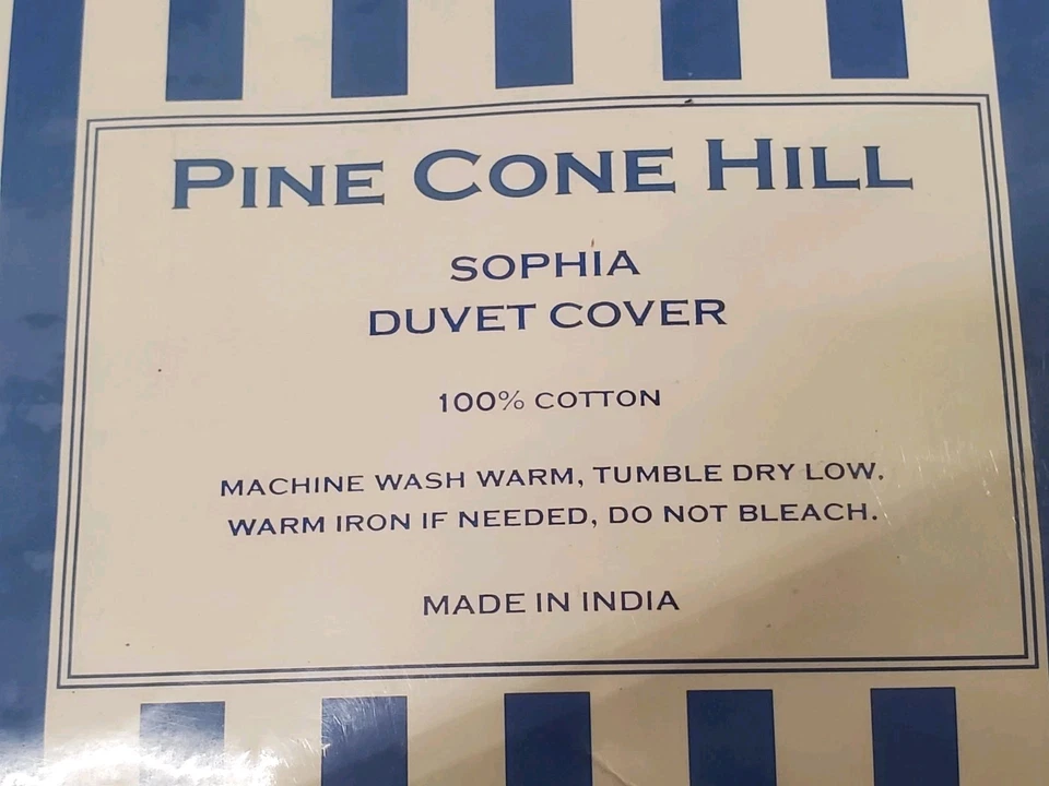 Pine Cone Hill Sophia Duvet Cover Twin 100% Cotton  New - Image 3 of 4